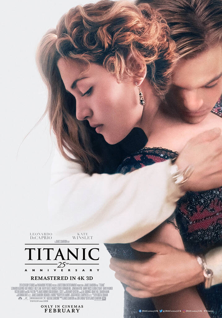 In celebration of its 25th anniversary, a remastered version of James Cameron’s multi-Academy Award®-winning “Titanic” will be re-released to cinemas in 3D 4K HDR and high-frame rate. With a cast headed by Oscar® winners Leonardo DiCaprio and Kate Winslet, the film is an epic, action-packed romance set against the ill-fated maiden voyage of the "unsinkable" Titanic, at the time, the largest moving object ever built.