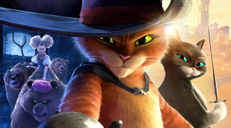 When Puss in Boots first appeared in one of the Shrek movies, a swashbuckling, scene and heart stealer with a wickedly mischievous face was born.   Seductively and joyously voiced by Antonio Banderas, he was a Douglas Fairbanks among cats.  