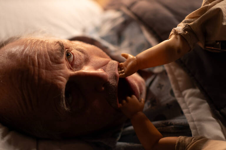 Arrogant Judge Stefan Mortensen (Rush) suffers a near-fatal stroke, leaving him partially paralyzed and confined to a retirement home.