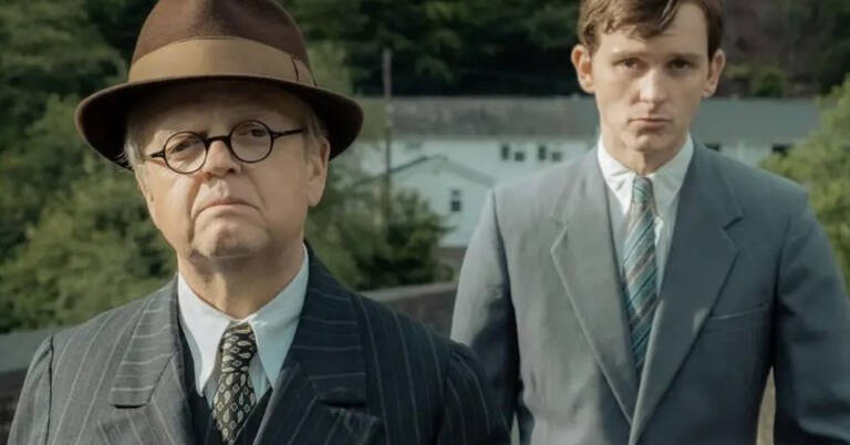 Richard Burton had a most distinctive and sonorous voice. In the film MR BURTON set in Wales in the 1940s and 1950s, Harry Lawtey does his best to portray the young Richard Jenkins.