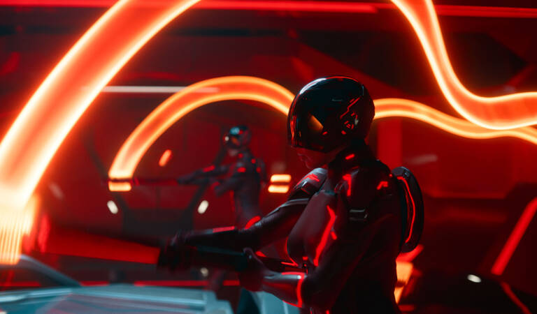 Tron Ares dives much deeper and harder into the technology, identity and connection of the characters than previous films.