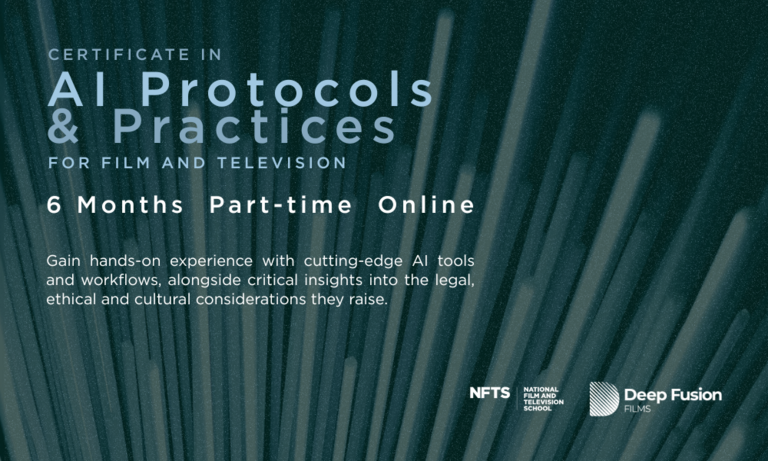 The National Film and Television School (NFTS), one of the world’s leading training grounds for film, television and games is proud to launch its first-ever course focused on the transformative and growing role of Artificial Intelligence (AI) in the screen industries.