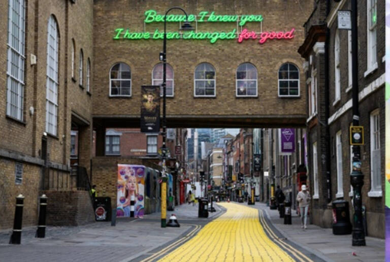All roads lead to The Wizard! London’s iconic Brick Lane has had a WICKED: FOR GOOD makeover, officially becoming “Yellow Brick Lane”