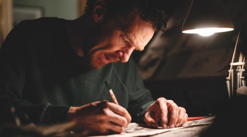 The thing with feathers is a giant crow – man-size, very black and feathery, very threatening.