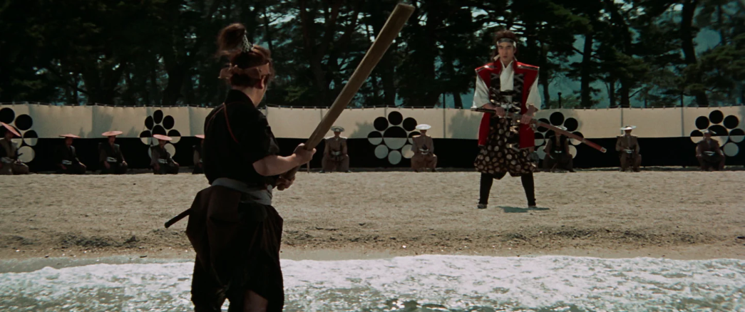 Musashi is shown as a guy who takes no bullshit but also sacrifices the pleasures of ordinary life in his quest to kill.