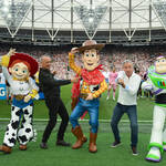 Disney collaborated with Soccer Aid, the world’s biggest charity football event, on a number of “Toy Story 5” activations this week.