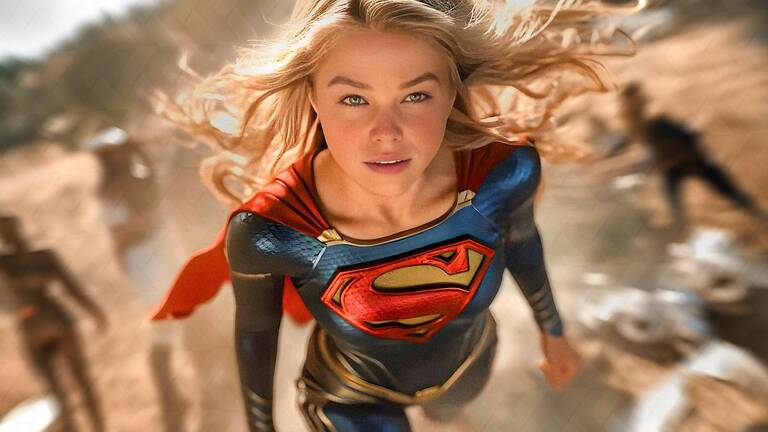 Supergirl (Alcock) put in a brief appearance at the end of Corenswet’s Superman debut film last year, to reclaim her feisty and adorable Krypto dog.