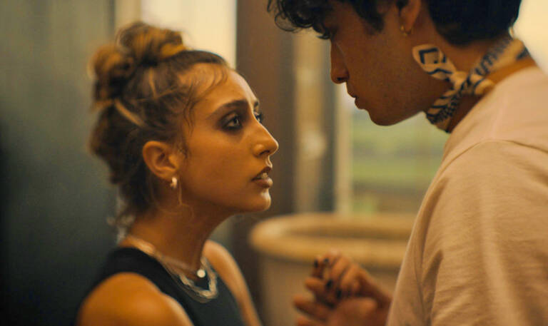The story of Shakespeare’s play has been rearranged and truncated, starting and finishing with Juliet awakening from a drug induced hallucination in a gloomy basement.